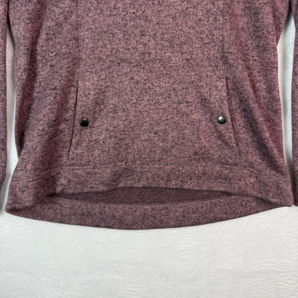 RBX Women's Mock Neck Long Sleeve Heathered Pullover Top L/G Mauve - Picture 3 of 10